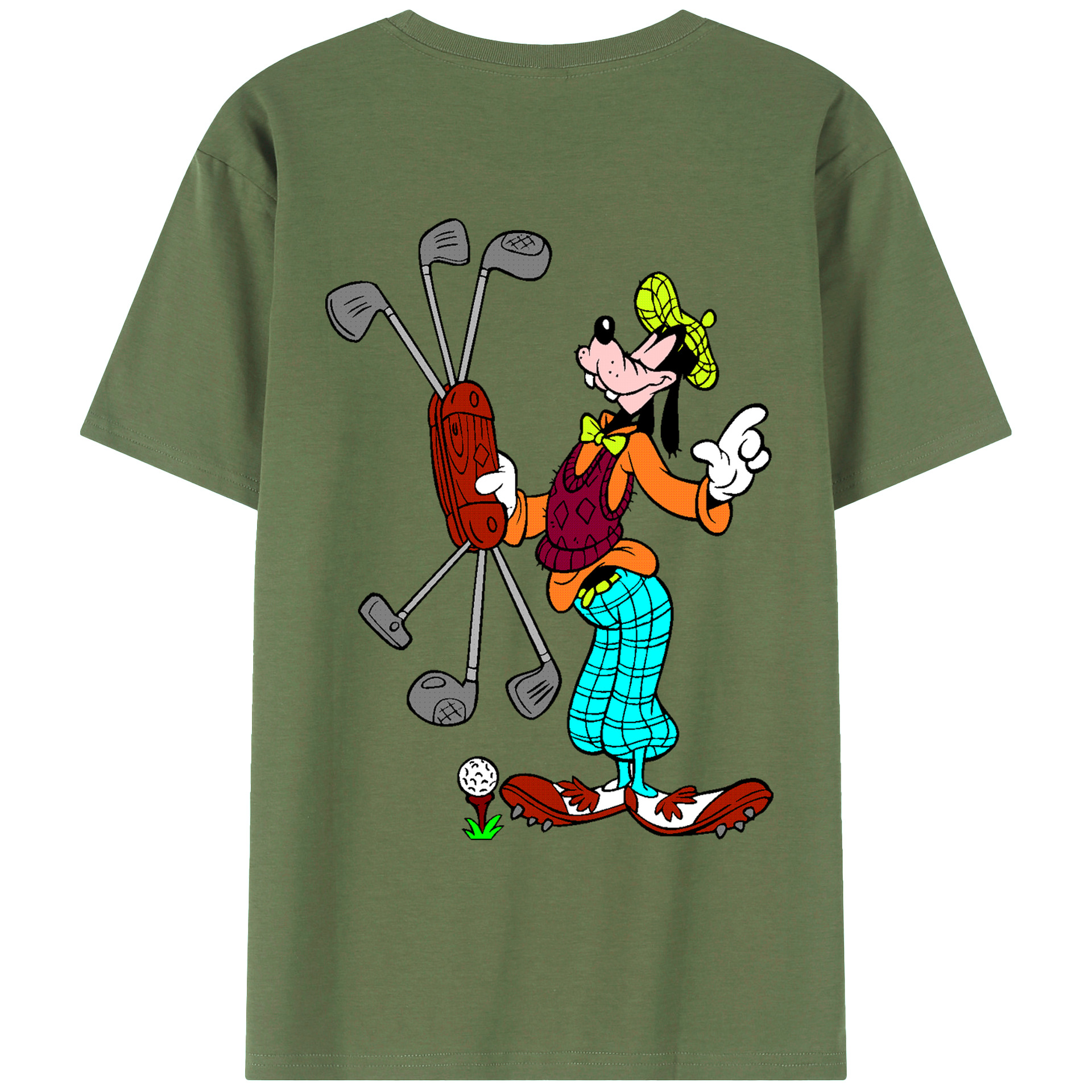 ミッキーマウス Mickey Mouse 綿100％ メンズ半袖Tシャツ（バックプリント） 通気性